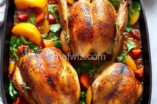 Moroccan Peach Roasted Chicken