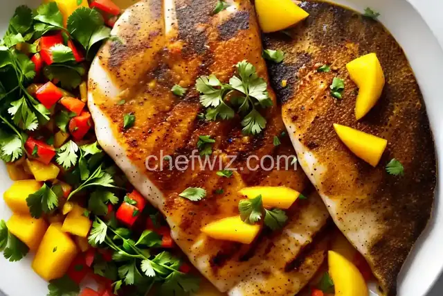 Moroccan-Style Tilapia with Cumin, Mango and Cilantro