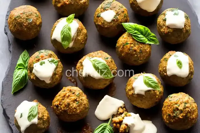 Mozzarella-Stuffed Pesto Turkey Meatballs