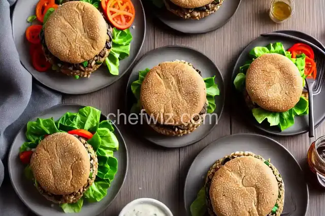 Mushroom-Barley Veggie Burger