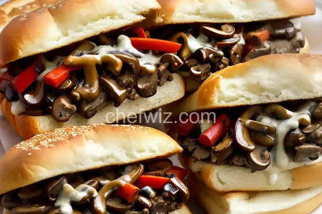 Mushroom Cheesesteak Sandwiches