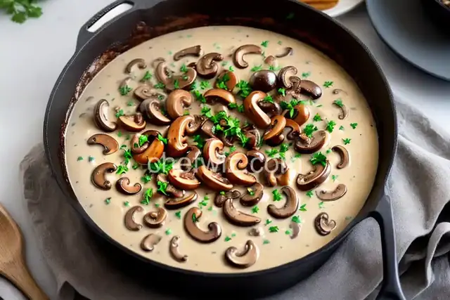 Mushroom Cream Gravy Sauce