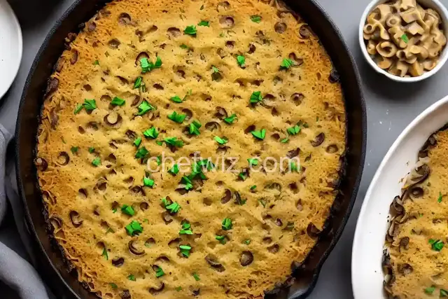 Mushroom Onion Matzo Kugel