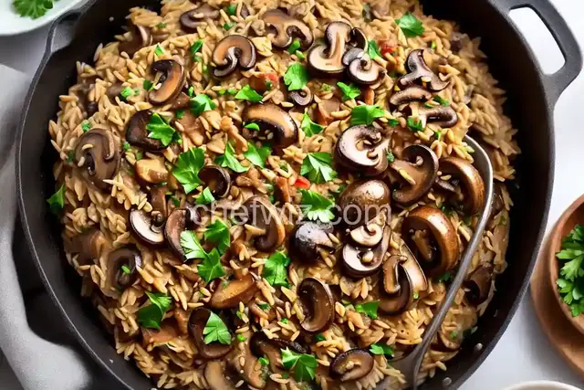 Mushroom Orzo
