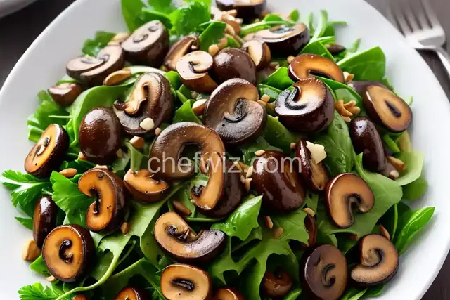 Mushroom Salad in Garlic and Parsley Vinaigrette