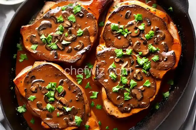 Mushroom Sauce Baked Pork Chops