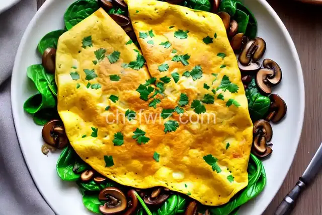 Mushroom Spinach Omelet