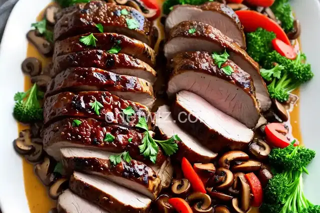 Mushroom-Stuffed Pork Tenderloin