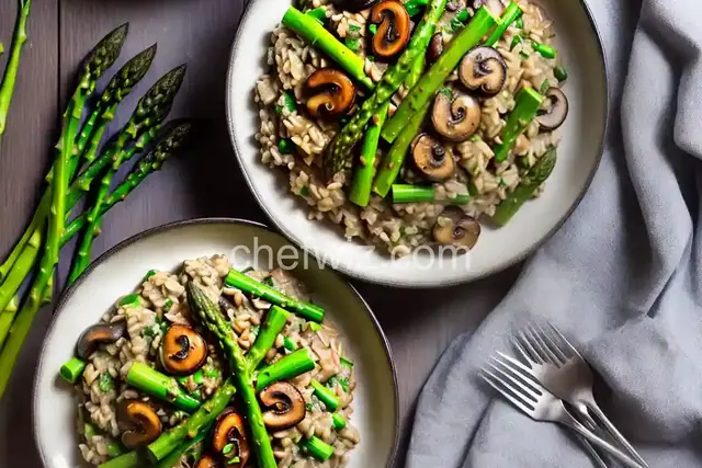 Mushroom and Asparagus Risotto Recipe