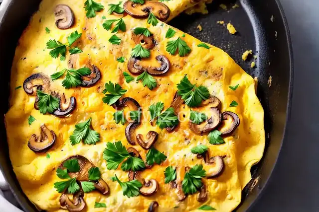 Mushroom and Cheese Omelet