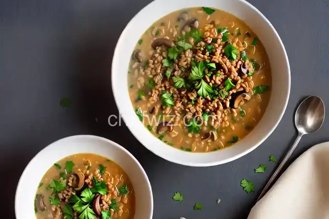 Mushroom and Farro Soup