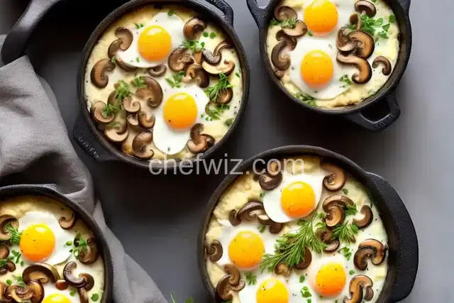 Mushroom and Gruyère Eggs en Cocotte Recipe