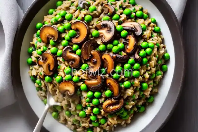 Mushroom and Pea Risotto