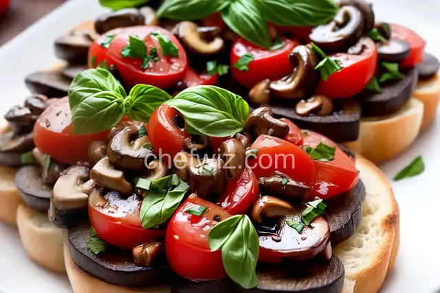 Mushroom and Tomato Bruschetta