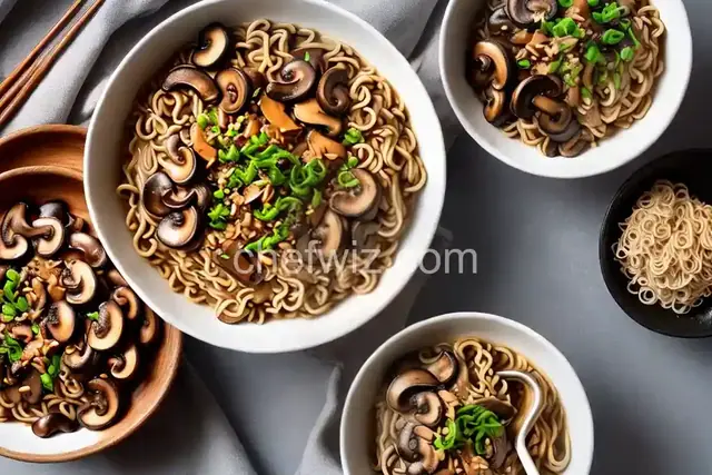Mushrooms and Ramen Noodles