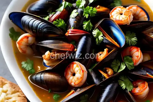Mussels, Clams and Shrimp in Spicy Broth