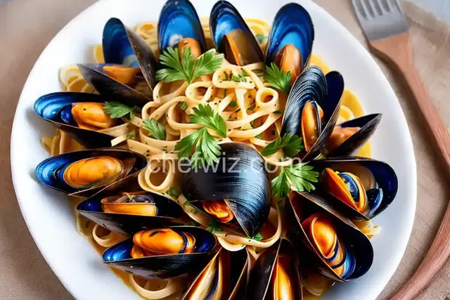 Mussels and Pasta with Creamy Wine Sauce