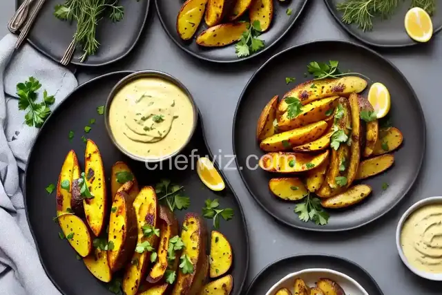 Mustard Aioli Grilled Potatoes with Fine Herbs