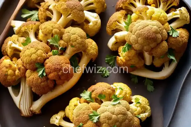Mustard-Parmesan Whole Roasted Cauliflower