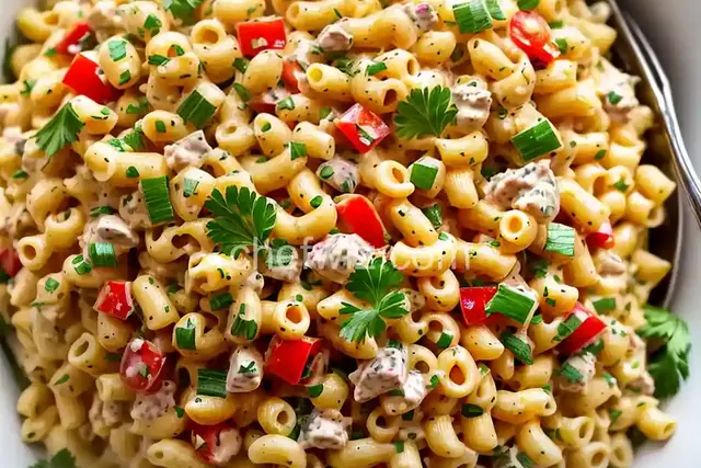 My Mom's Awesome Macaroni Salad (enough to feed a crowd!)