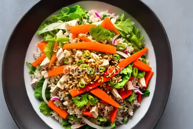 Namasu Rice Salad with Pickled Daikon Radish and Carrots
