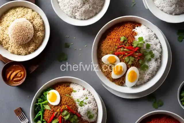 Nasi Lemak (Malaysian Coconut Rice)