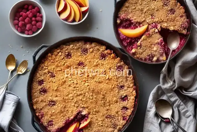 Nectarine-Raspberry Crumble