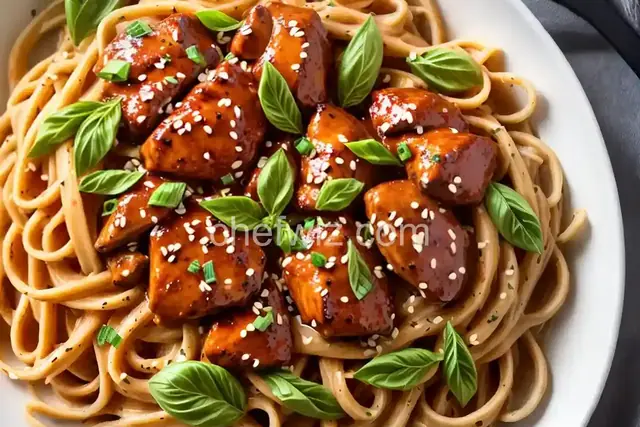 New Orleans Style Bourbon Chicken Pasta