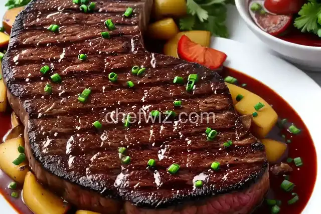 New York Strip Steak with Red Wine Mushroom Sauce