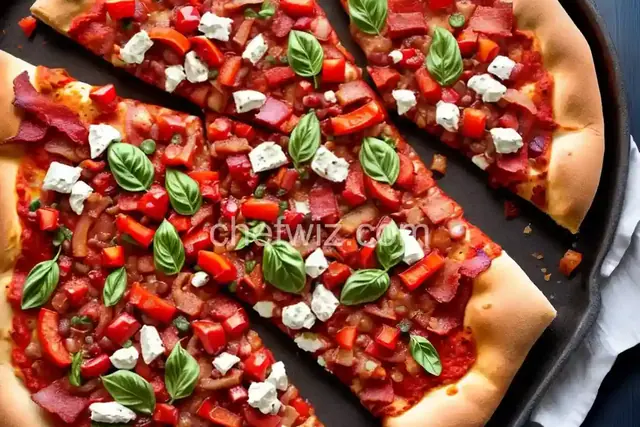 New York-Style Pizza with Bacon-Cherry Pepper Relish and Coppa Recipe
