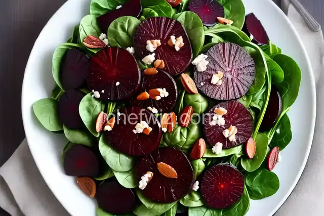Nicole's Balsamic Beet and Fresh Spinach Salad