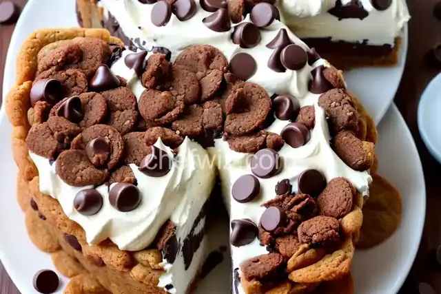 No Bake  Chocolate Chip Cookie Pie  ( made with Chips Ahoy)...