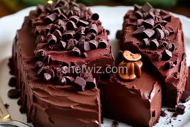 No-Bake Chocolate Yule Log with Chocolate Mushrooms