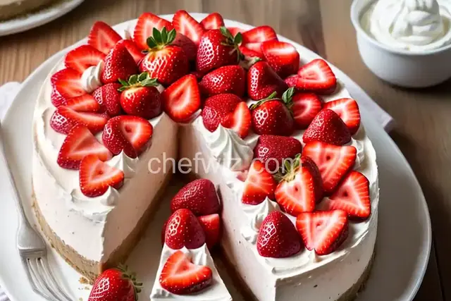 No Bake Strawberry Cheesecake