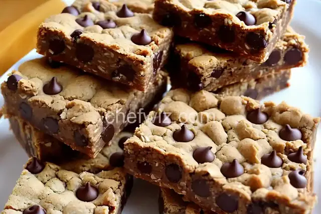 No-Bake Super-Chewy Chocolate Chip Peanut Butter Oat Bars Recipe