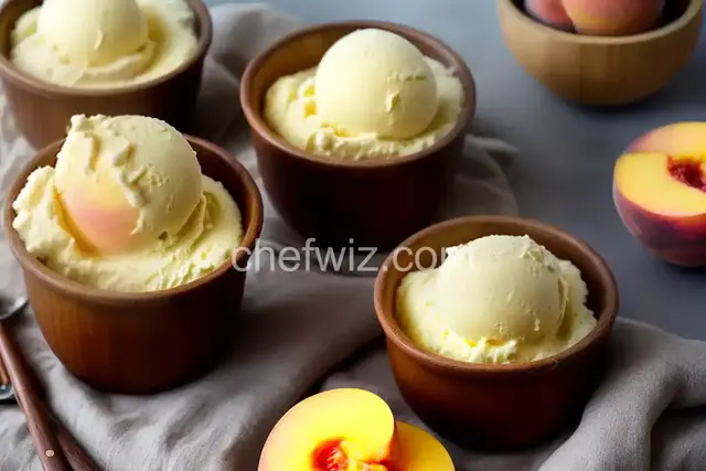 No-Churn Peach Sorbet