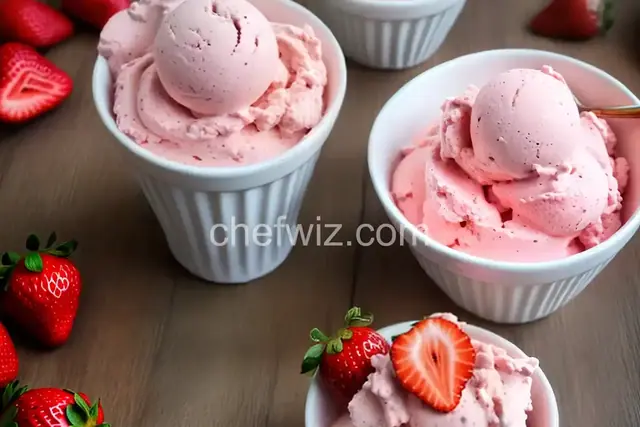 No-Churn Strawberry Ice Cream