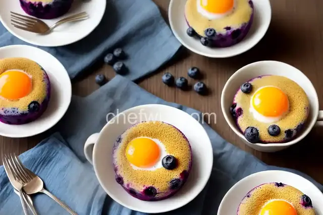 No-Egg Blueberry Mug Cake
