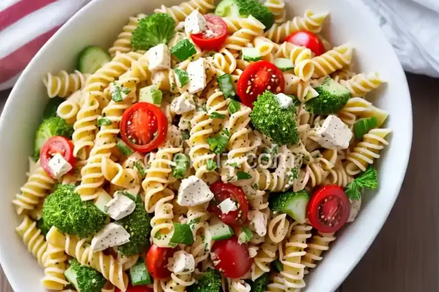 No Mayo Easy Pasta Salad