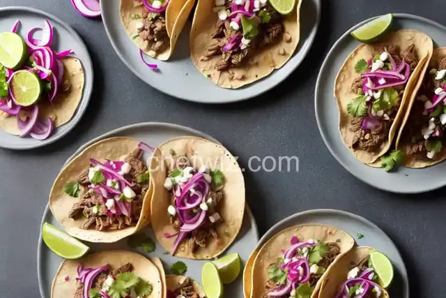 Nut Meat Tacos with Pickled Red Onions