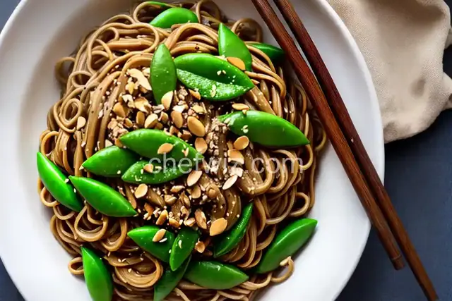 Nutty Umami Noodles With Scallion Brown Butter and Snow Peas