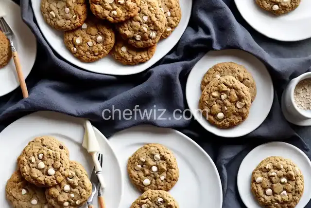 Oatmeal Cookies With White Chocolate Chips and Raisins