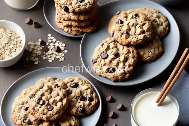 Oatmeal, Cranberry and Chocolate Chunk Cookies