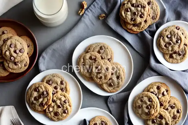 Oatmeal-Milk Chocolate Chip Cookies with Walnuts