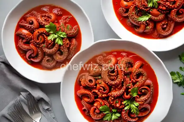 Octapodi Kokkinisto (Greek Octopus in Tomato Sauce)