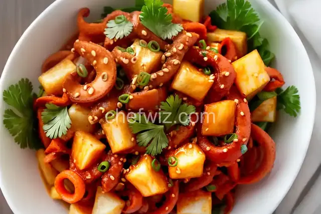 Octopus Poke With Kimchi Recipe