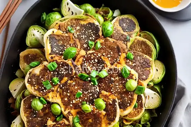 Okonomiyaki-Style Brussels Sprouts