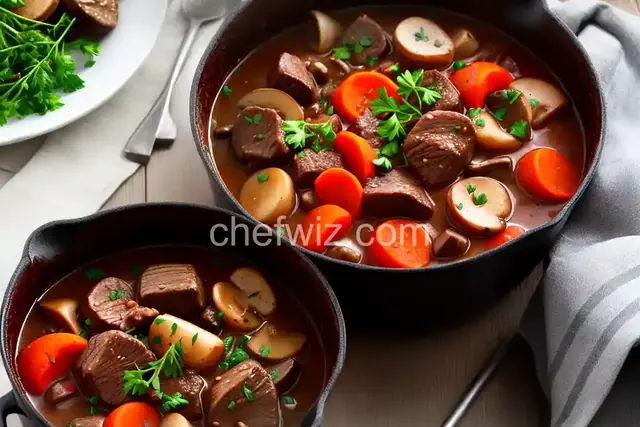 Old-Fashioned Beef Stew with Mushrooms