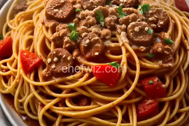 Old-fashioned styled Spaghetti