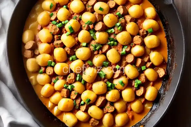 One-Pan Cheesy Sausage Gnocchi